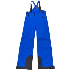 Poivre Blanc Kids Blue Ski Pants Bib Snow Trousers Size 14 Adjustable Suspenders